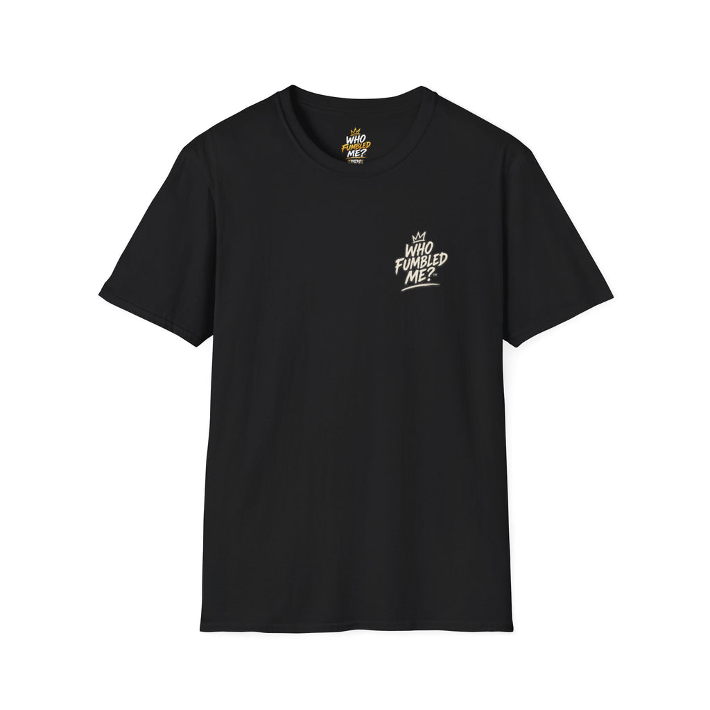 Who Fumbled Me?™ Women's Graphic Tee — Signature Black T-Shirt