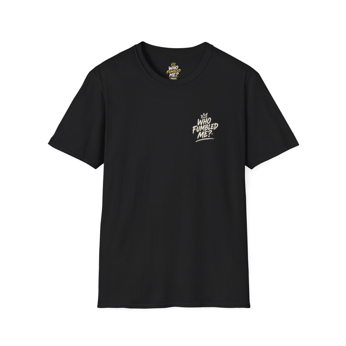 Who Fumbled Me?™ Women's Graphic Tee — Signature Black T-Shirt
