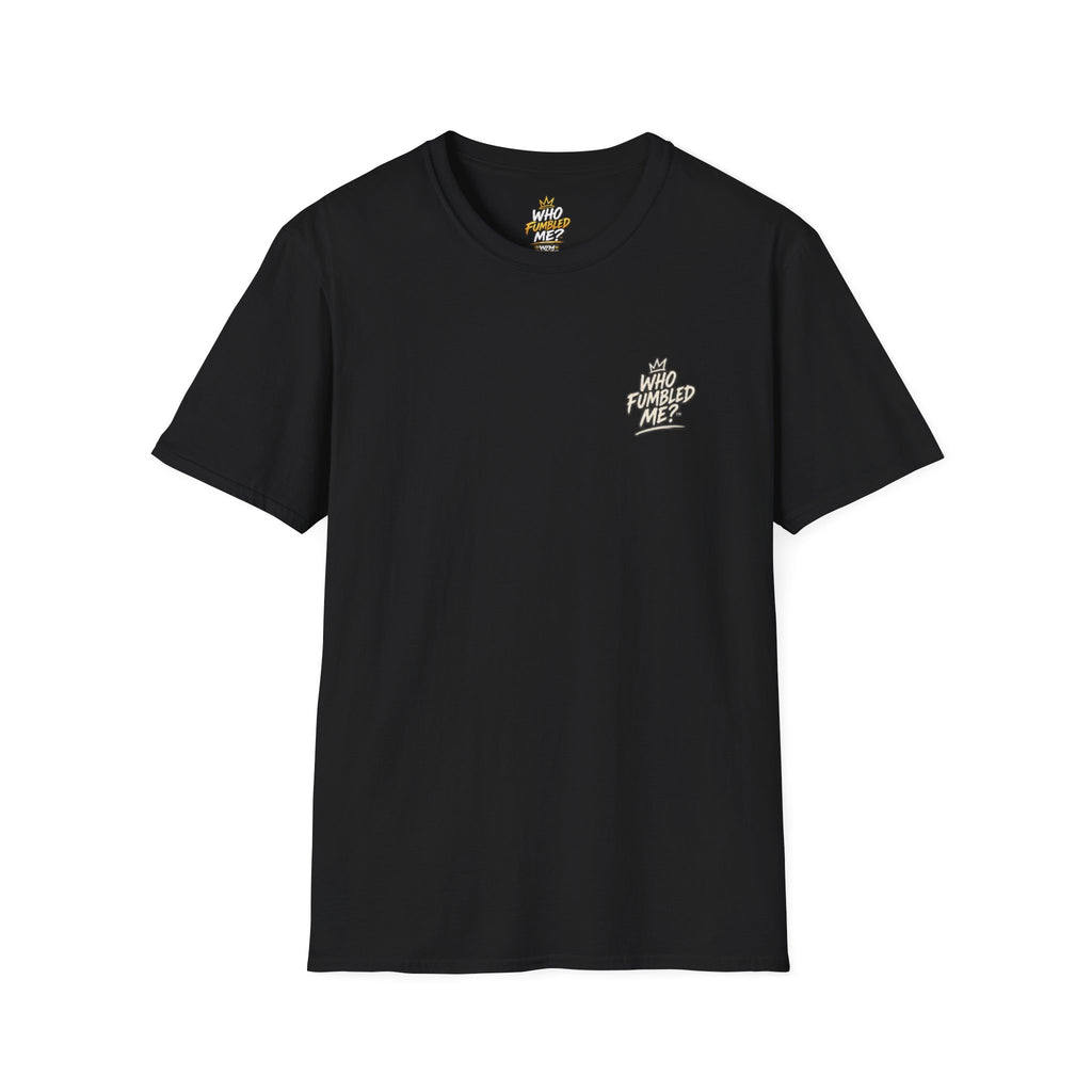Who Fumbled Me?™ Men’s Graphic Tee — Signature Black T-Shirt