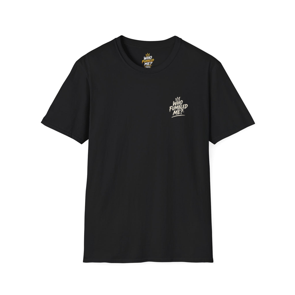 Who Fumbled Me?™ Men’s Graphic Tee — Signature Black T-Shirt