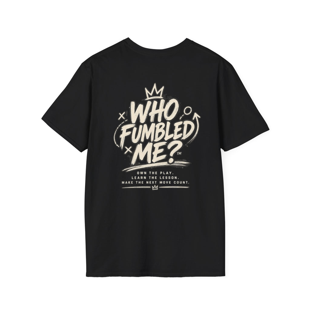 Who Fumbled Me?™ Women's Graphic Tee — Signature Black T-Shirt
