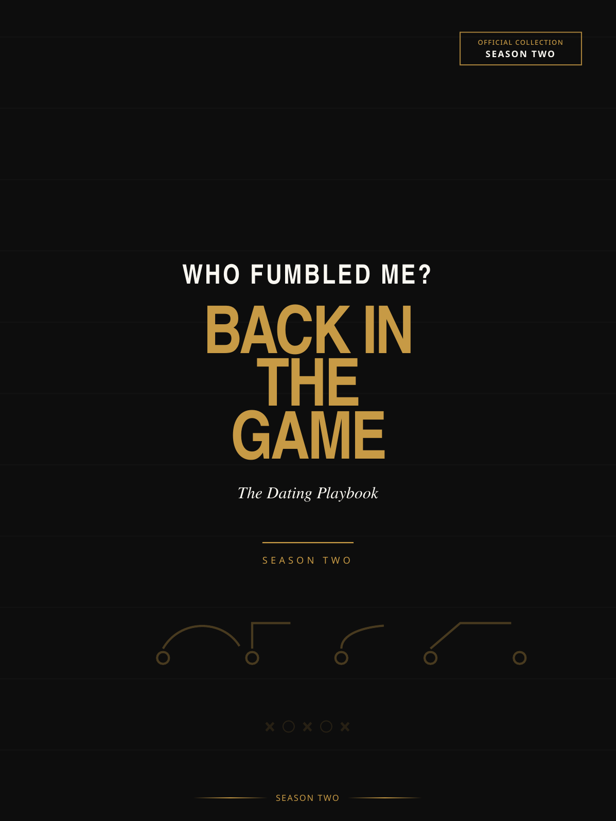 Cover of the Who Fumbled Me™ Back in the Game, Season Two dating playbook.